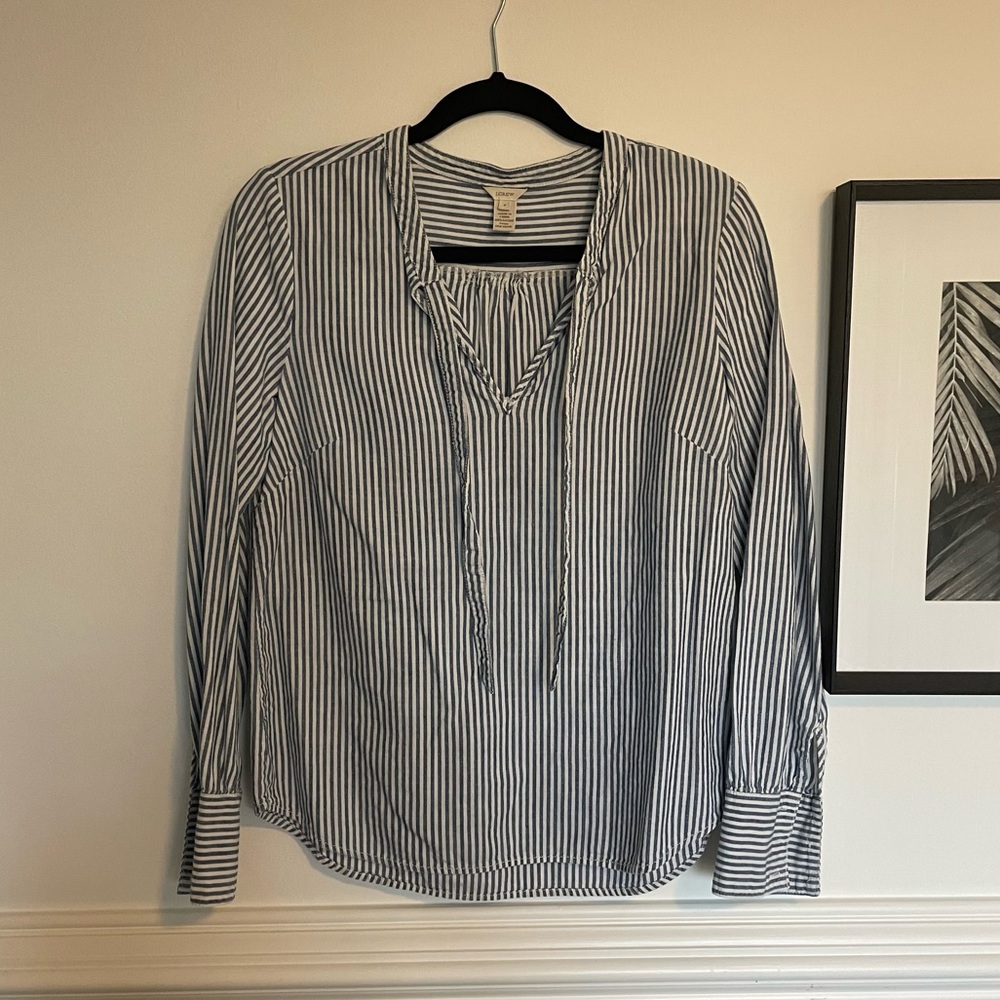 J Crew striped blouse